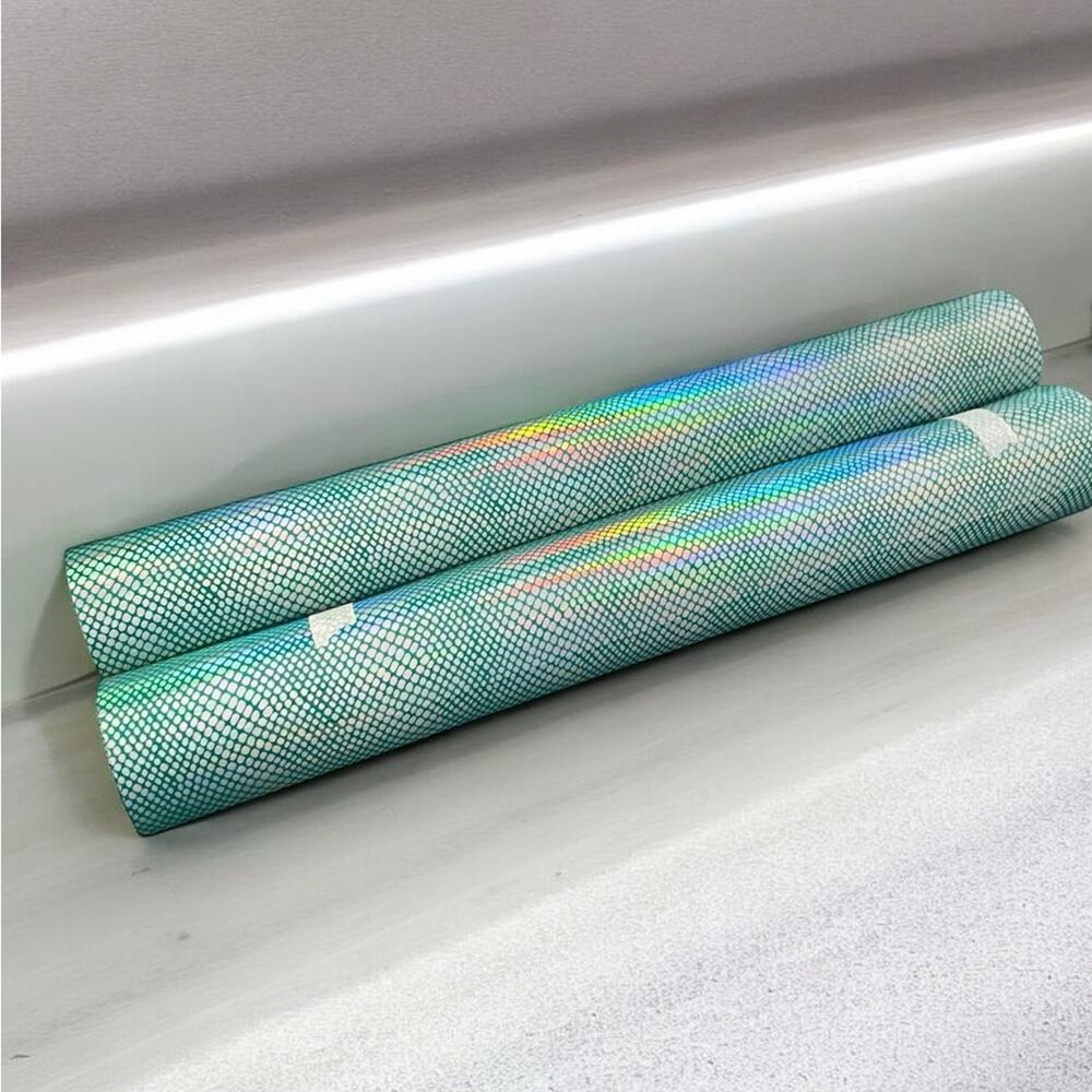 2 Rolls HTV Heat Transfer Vinyl Roll Green Grid  12”x5’ each NEW